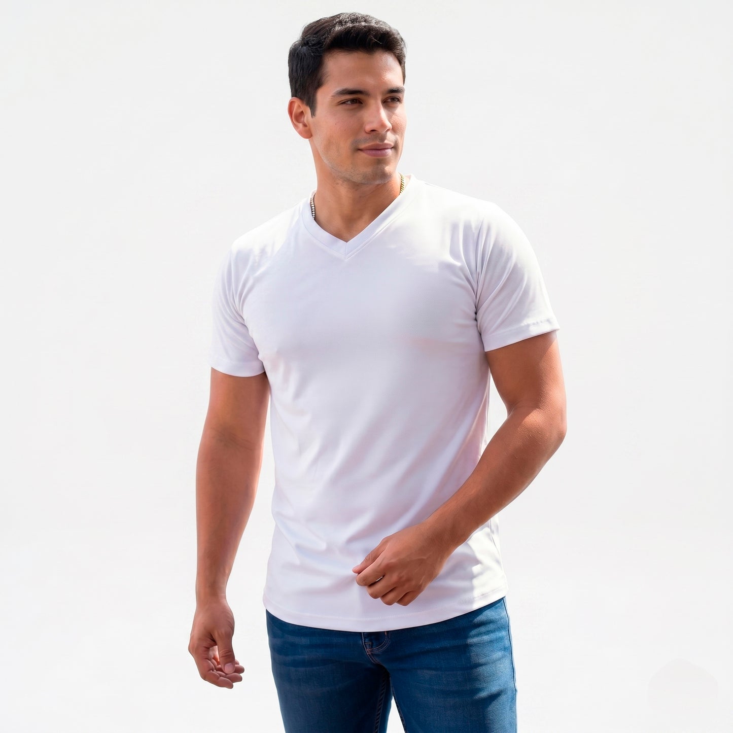 Playera Para Sublimar 100% Poliéster Cuello V #A027