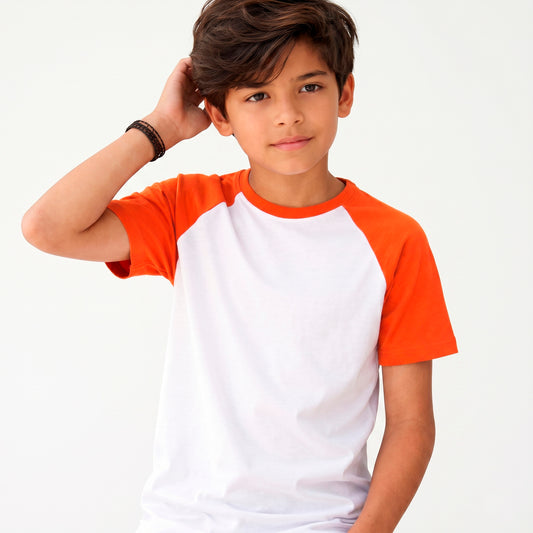 Playera de Niño Manga Ranglan Manga Corta #K032