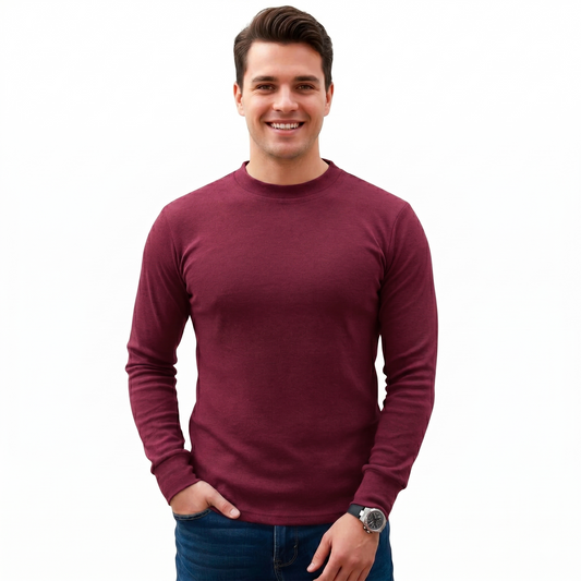 Playera Cuello Redondo Manga Larga Lisa Para Adulto #A042