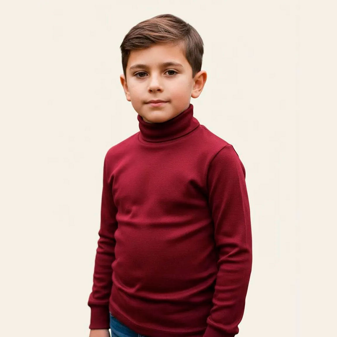 Playera Cuello de Tortuga Para  Niño #K001