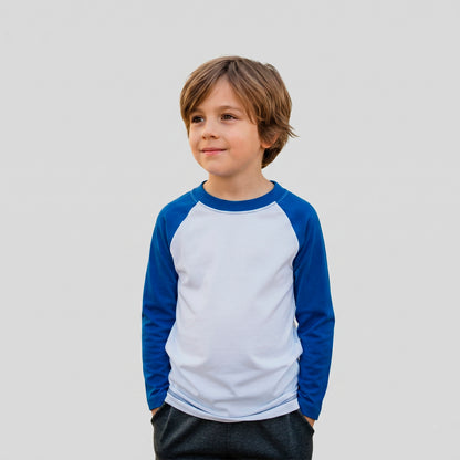 Playera de Niño Manga Ranglan Manga Larga #K023