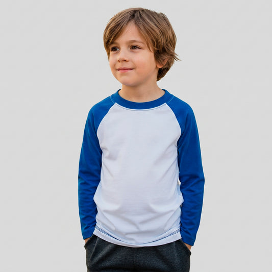 Playera de Niño Manga Ranglan Manga Larga #K023