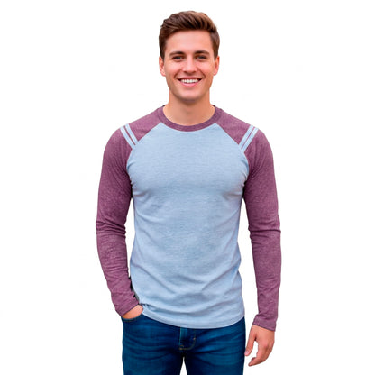 Playera Manga Ranglan Larga Con Diseño En Hombros #A019