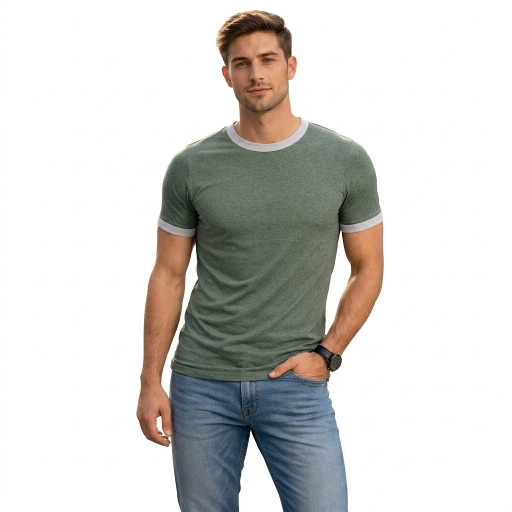 Playera Jaspeada Estilo Ringer #A090