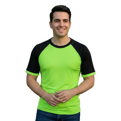 Playera Deportiva Manga Ranglan 100% Poliester #A075