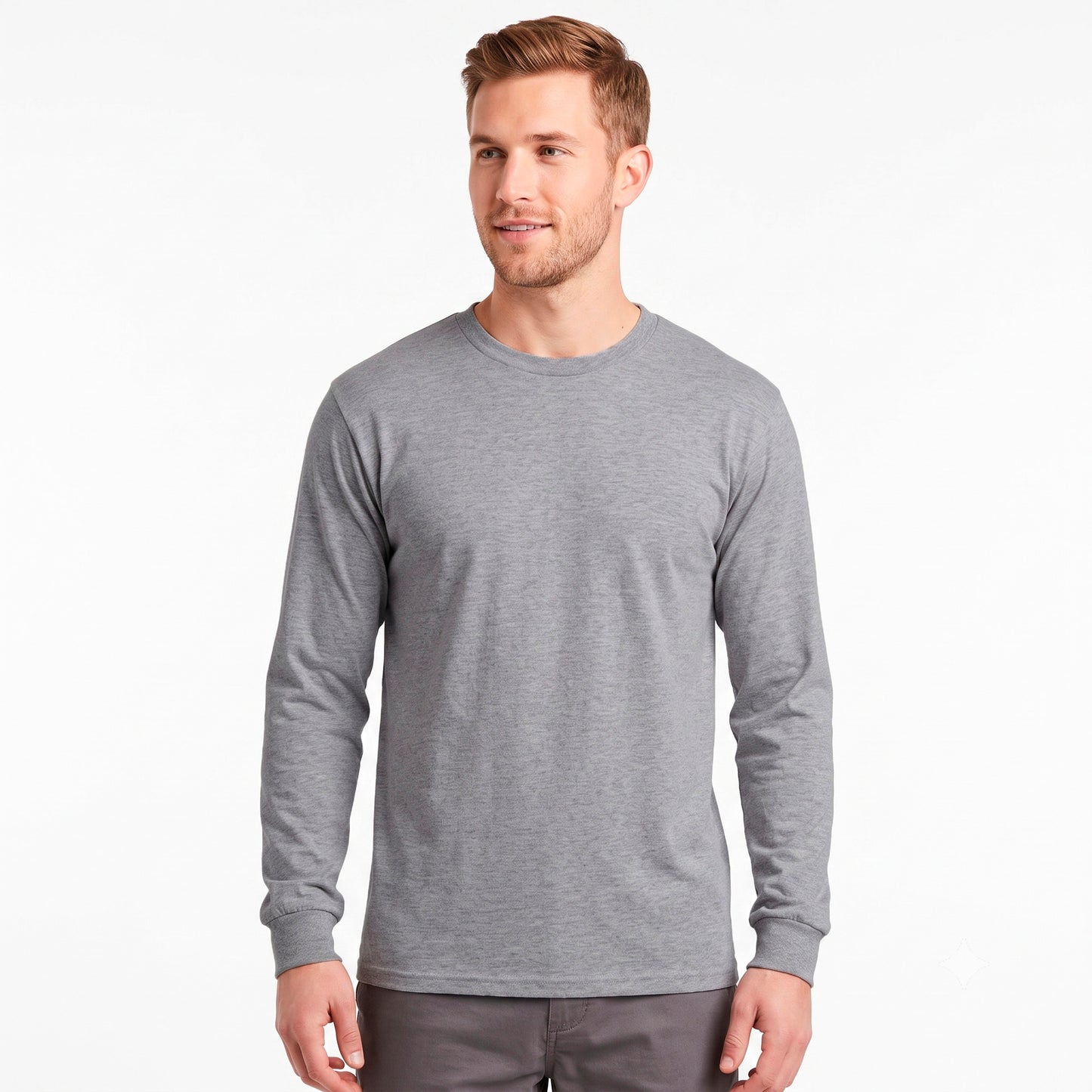 Playera Manga Larga Lisa de Shifon Con Puños #A135