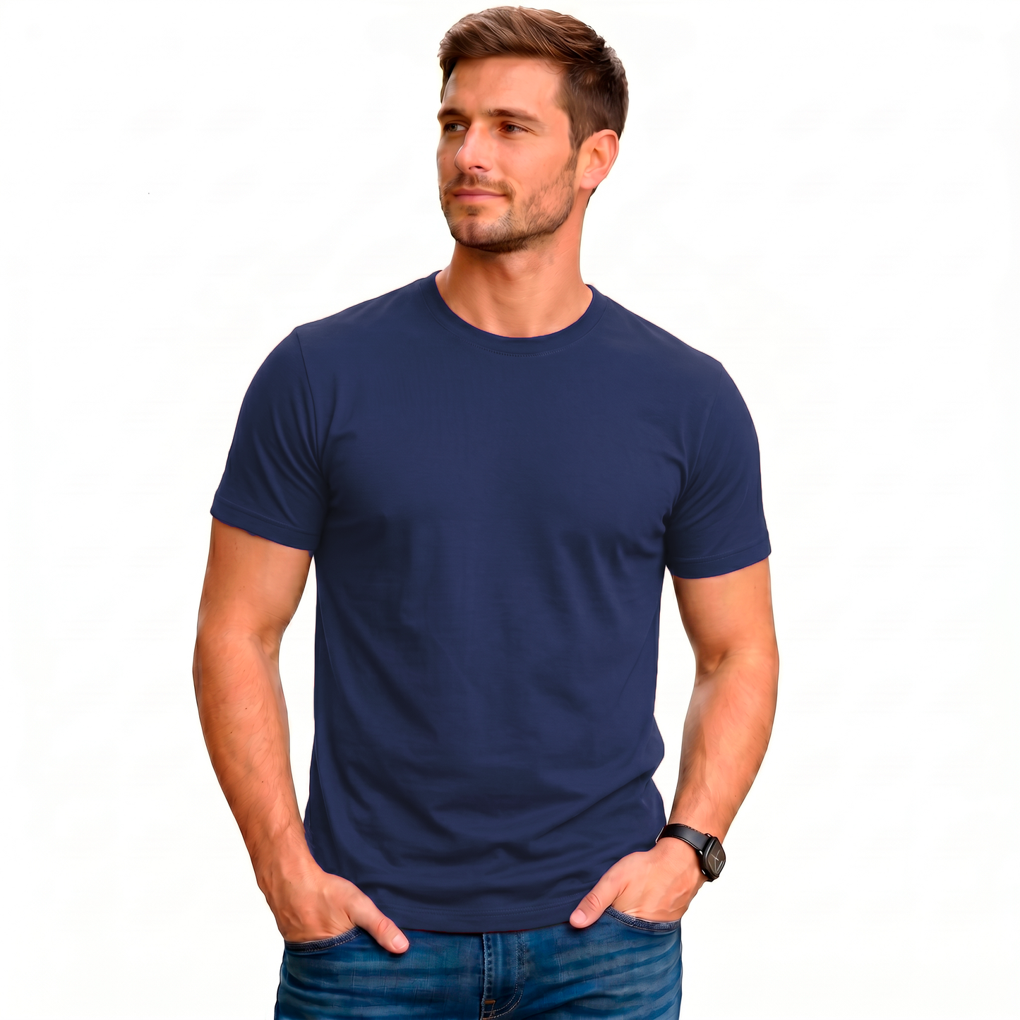 Playera Cuello Redondo Lisa Ideal Para Estampar#A016