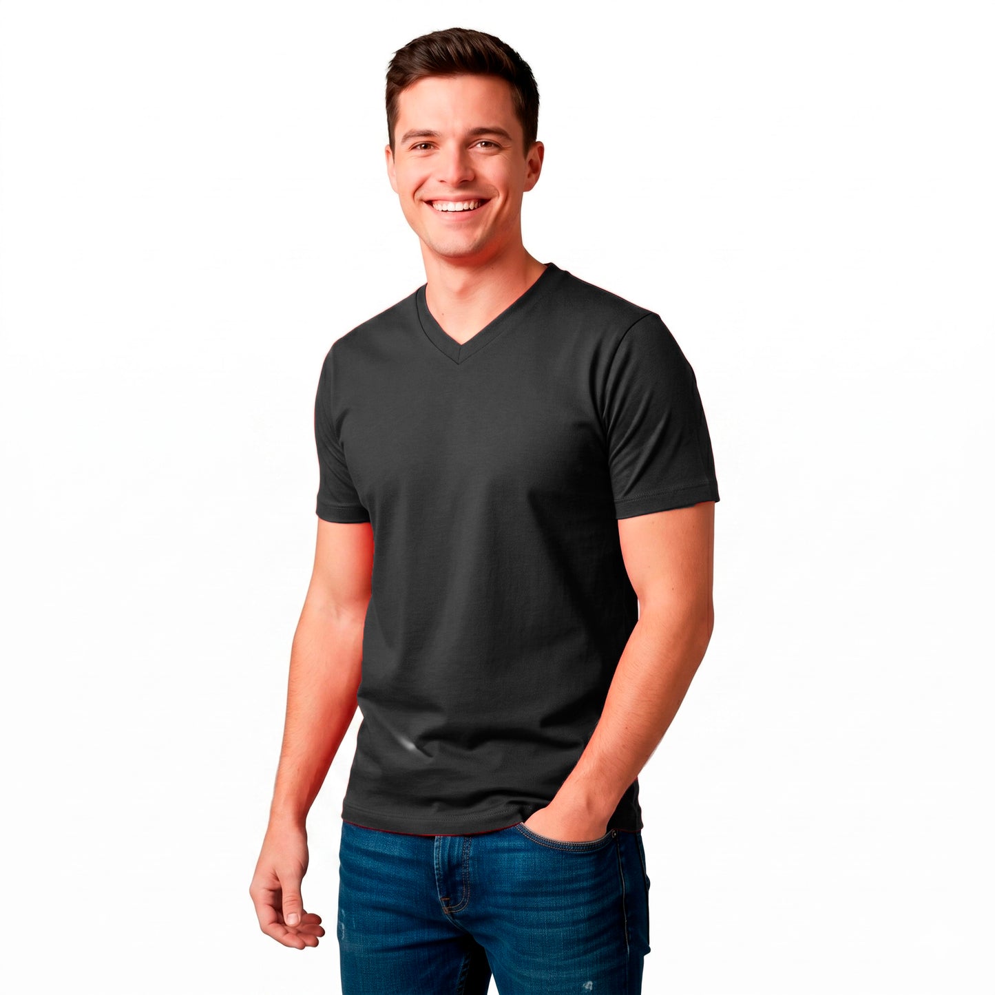 Playera Cuello V Lisa Ideal Para Estampar#A018