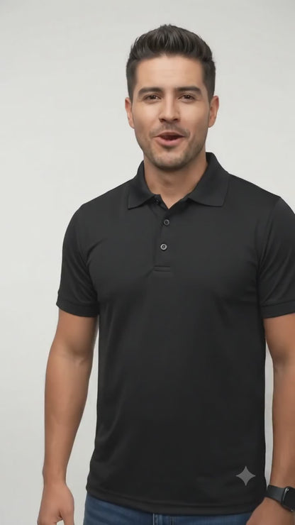 Paquete 3 Playera Tipo Polo Para Caballero Cuello Sport 100% Poliester #A107