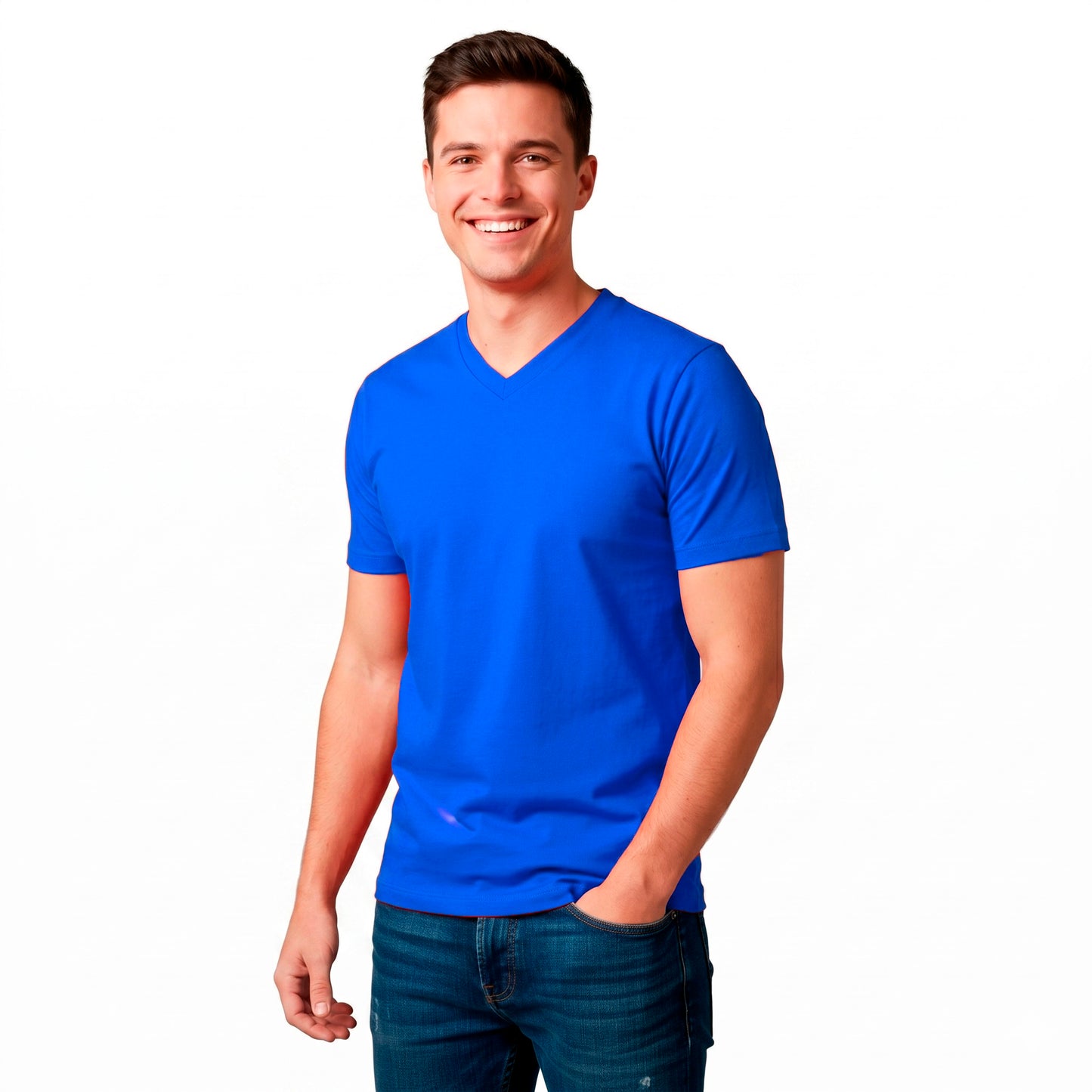 Playera Cuello V Lisa Ideal Para Estampar#A018