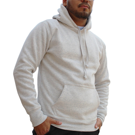 Sudadera Hombre Hoodie Cerrada Capucha Gorra Avena #A312