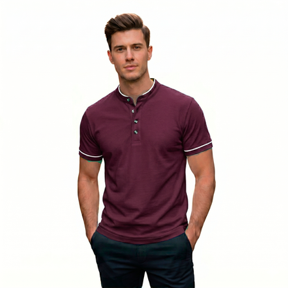 Playera Cuello Mao Karhim Hombre Adulto Manga Corta #A133